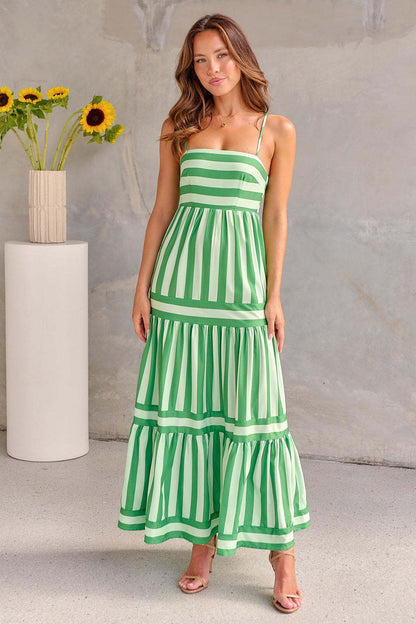 Robe longue rayée été.