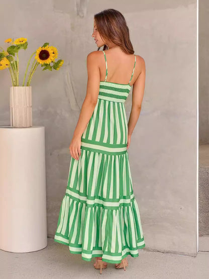 Robe longue rayée été.